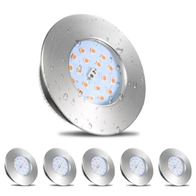 Imagen de HiBay 6x Downlight LED Techo Empotrable 5W Extraplano Redondo Blanco Cálido 3000K IP44 Corte 60 68mm AC 220 240V Foco Ojo de Buey