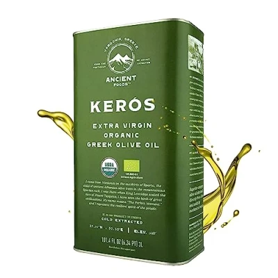 Imagen de Ancient Foods BIO Aceite de oliva Ecológico Kerós prensado en frío virgen extra griego Alto fenol Árboles 1000 años Recolección manual tradicional Bote 3L