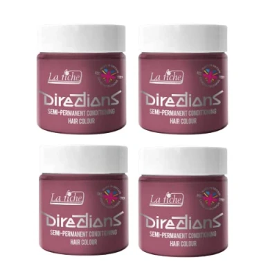 Imagen de 4 x La Riche Directions Semi Permanent Hair Color Bote de 100 ml (Pastel Rose)