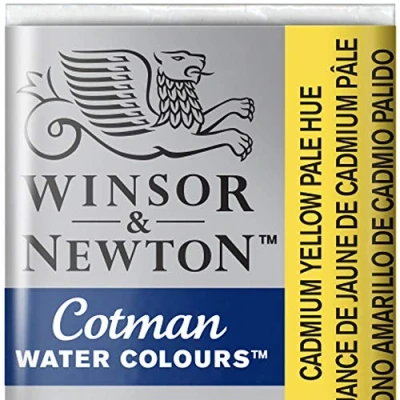Imagen de Winsor &amp; Newton Cotman Acuarela En Pastilla, Tono Amarillo De Cadmio Palido, 1,9x1,6x1,1 cm