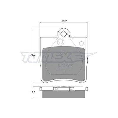 Imagen de TOMEX brakes TX 12 29 Juego de pastillas freno Eje trasero no preparado para indicador desgaste MERCEDES BENZ: Clase C Berlina, CLK Coupé