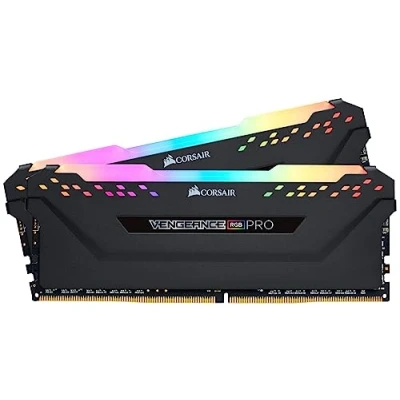 Imagen de Corsair Módulo de Memoria Alto Rendimiento 16 GB, DDR4 3200 mHz XMP 2.0 C16, Iluminación LED RGB, Negro, 2 x 8 GB