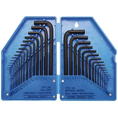 Imagen de BGS Diy 810 Juego de llaves allen métrica/pulgadas hexágono interior 30 piezas