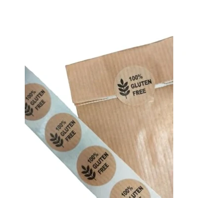Imagen de Etiquetas Gluten free en kraft adhesivo (500 uds) …
