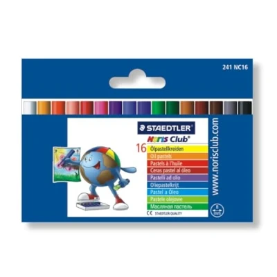 Imagen de Staedtler Noris Club 241 NC16. Lápices de cera para colorear. Caja con 16 ceras colores variados.