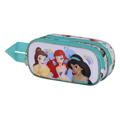 Imagen de Disney Princesas Rainbows Estuche Portatodo 3D Doble, Multicolor, 22 x 10 cm