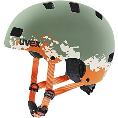 Imagen de uvex kid 3 cc, casco infantil robusto, ajuste de talla individualizado, ventilación optimizada, moss green, sand matt, 51 55 cm
