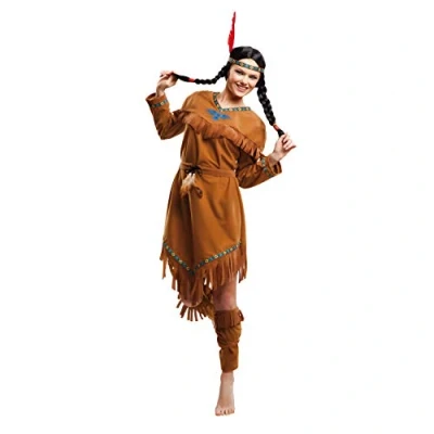 Imagen de My Other Me 203392 Disfraz de india velvet para mujer, ajedrez, multicolor, M L (Viving Costumes 203392)