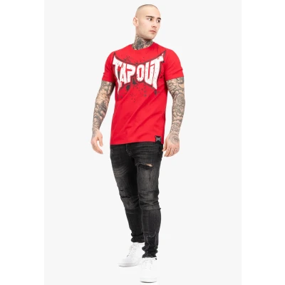 Imagen de Tapout Normale Passform Splashing Camiseta estampada, Hombre, Talla: 3XL, Red black white
