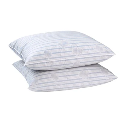 Imagen de Blanrêve Juego de 2 almohadas Antan Naturales y ecológicas Pluma 60 x cm Fabricado en Francia