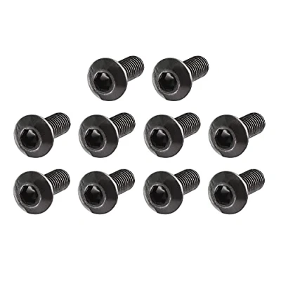 Imagen de sourcing map sourcingmap® M3x8mm rosca 10,9 de aleación acero cabeza botón Perno hexagonal 100pcs