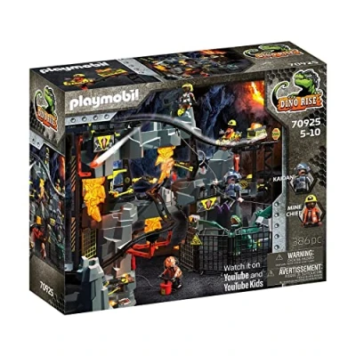 Imagen de PLAYMOBIL Dino Rise 70925 Mine, Tren minero con vehículos y trampas, Juguetes para niños a Partir de 5 años