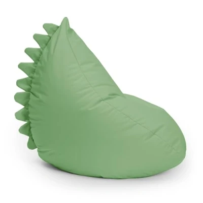 Imagen de Lumaland Puf infantil Monster Animal Familia para niños Bolsa de frijol impermeable interior y exterior Material fácil cuidado 80 x 70 cm 2,9 kg ligero [verde]