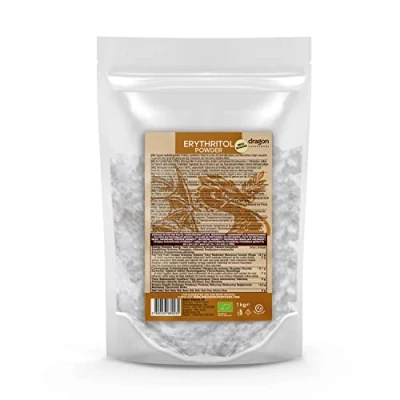 Imagen de Dragon Superfoods Erythrit Pulver, 100% Bio, Vegan, Null Kalorien 1kg