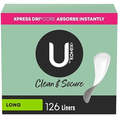 Imagen de U by Kotex Lightdays Panty Liners, Long, Unscented, 126 Count