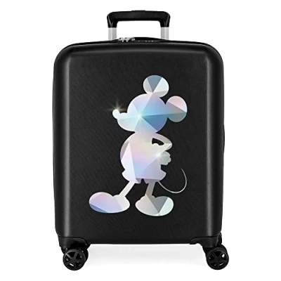 Imagen de Disney 100 Special Shine Mickey Silver Maleta de cabina Negro 40x55x20 cms Rígida ABS Cierre TSA integrado 38