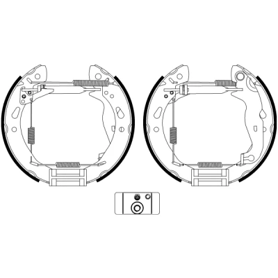 Imagen de TEXTAR Shoe Kit Pro 84069200 frenos, disco de tambor con cilindro freno rueda, accionador FORD: FIESTA 6