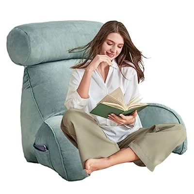 Imagen de AMZZHAO Cojín de Lectura,Almohada Lectura Respaldo para Cama,Cojín Apoyo Lumbar,para Sentarse en la Cama o el Respaldo,Ideal como Leer Jugar a Videojuegos
