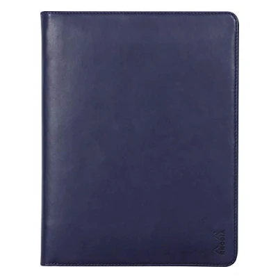 Imagen de Clairefontaine ES RHODIA 168104C Carpeta portadocumentos Rhodiarama azul noche para bloc de notas y cuadernos A5 o A5+ Tamaño cerrado 19,5 x 25,5 cm Funda tablet piel sintética