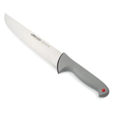 Imagen de Arcos Serie Colour Prof Cuchillo Carnicero Hoja de Acero Inoxidable NITRUM 250 mm Mango Polipropileno recubierto Elastómero Color gris