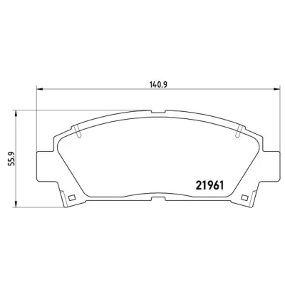 Imagen de BREMBO P 83 028 Juego de pastillas freno con avisador acústico desgaste sin accesorios TOYOTA: MR2 II Coupé, Avensis I Berlina