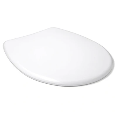 Imagen de TATAY Tapa WC Universal Estándar, de Termoplástico, Forma Ovalada, Extraible, Fabricado en España, Blanco. Medidas 44,5 x 36,5 cm
