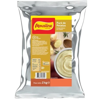 Imagen de Mousline Puré de Patatas en Copos Instantáneo Ingredientes Primera Calidad Preparación Fácil y Rápida Ideal para Recetas Elaboradas Pack 2 kg