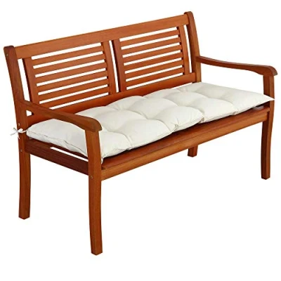 Imagen de Detex Cojín para Banco de jardín Crema 110x45x8cm Almohadilla sillón Doble Viscoelástico Hidrófugo