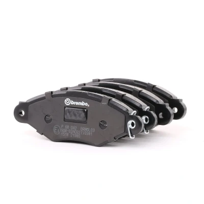 Imagen de BREMBO P 68 042 Juego de pastillas freno con contacto avisador desgaste tornillos pinza sin accesorios RENAULT: Kangoo I