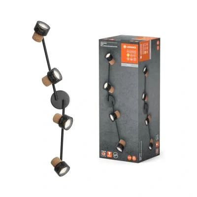 Imagen de LEDVANCE LED downlight Cork, GU10, 4 luces, atenuable, negro