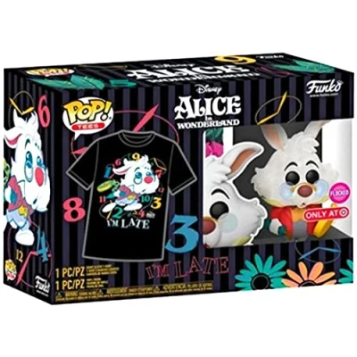 Imagen de Alice in Wonderland ,Flocked White Rabbit Funko Pop &amp; Tee Size Medium