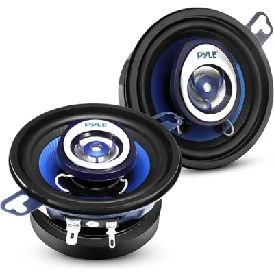 Imagen de Pyle Par de Altavoces coaxiales Coche, Parlantes para Auto, 120W 3.5, Componente reemplazo rapido OEM, Puertas del vehiculo/Panel Lateral, Universales, Color Negro