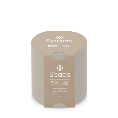Imagen de Spaas Glow Vela perfumada de 2 mechas, 55 h, aroma Mindful Morning