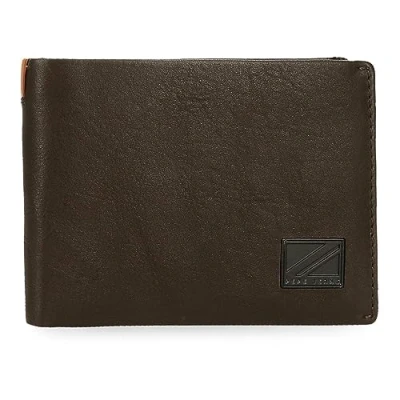 Imagen de Pepe Jeans Marshal Cartera Horizontal con Monedero Marrón 11x8x1 cms Piel