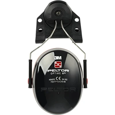 Imagen de 3M PELTOR Optime III Orejeras para casco Negras 34 dB (1 orejera/caja), H540P3B 413 SV
