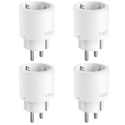 Imagen de Tapo P115 (4 paquetes) Mini enchufe inteligente Wi Fi con monitoreo de energía, programación encendido/apagado, ahorro compatible Alexa y Google Home, blanco