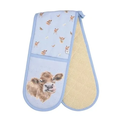 Imagen de Wrendale Designs Farmyard Friends Guante doble para horno (vaca)