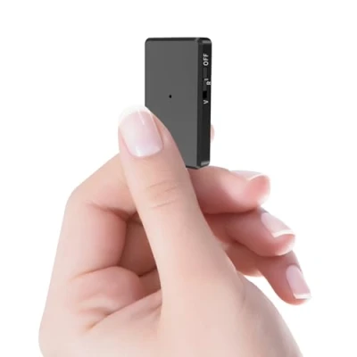 Imagen de Mini grabadora de voz 64 GB con grabación controlada por voz, cancelación ruido, audio auriculares, recargable, para coche, reuniones, clase, conferencia