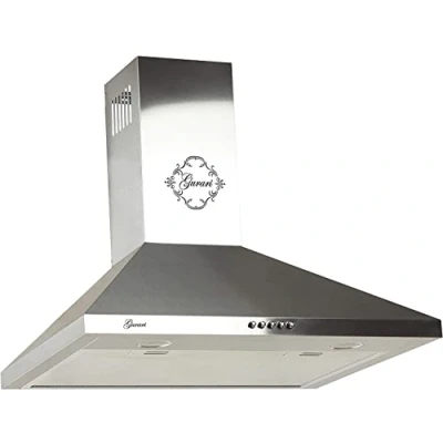 Imagen de Gurari 147 Inox 60, Campana extractora de pared 60 cm 1000 m3/hCampana Lujo fabricante 3 velocidades m3/h LED negra Metal negro Recirculación posible