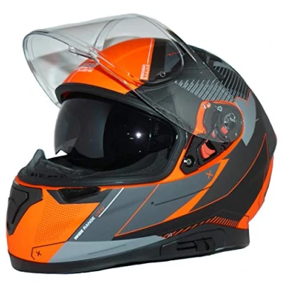 Imagen de Casco integral de motocicleta con visera solar integrada y plegable 917 OG XL