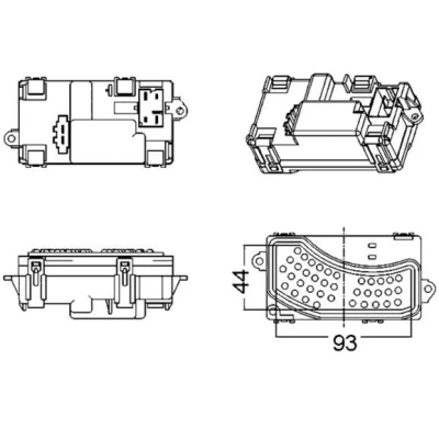 Imagen de MAHLE ORIGINAL ABR 5 000S Regulador, ventilador habitáculo 12 AUDI: A6 C6 Berlina, Allroad