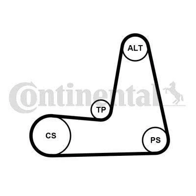 Imagen de CONTITECH 5PK1110K1 Juego de correas trapeciales poli V RENAULT: CLIO 2, Scénic 1, LAGUNA DACIA: Sandero I, Dokker Familiar, Lodgy