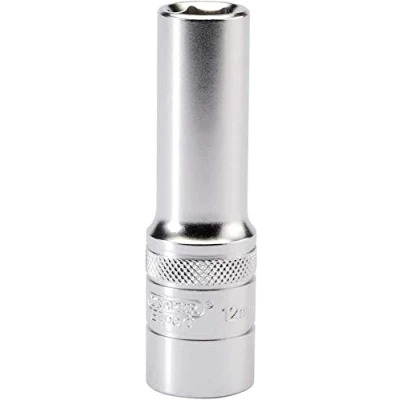 Imagen de Draper HT MM/MS 1/2 &quot;Square Drive 6 Punto Metric profundo Socket (12 mm), color azul