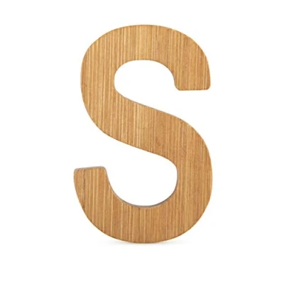 Imagen de Small Foot Letra S de bambú sostenible, Super combinable con Otras Letras como decoración o Cartel para Puerta, Especialmente Adecuado Aprender a Leer (Anteriormente) niños Escolares.