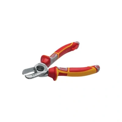 Imagen de Cortacables NWS VDE 160mm SB para pelar y cortar cables de cobre aluminio sujeción los mediante carraca corte sin aplastamiento