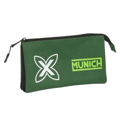 Imagen de Safta MUNICH CAMO Portatodo Triple, Estuche Infantil, Niño, Ideal para Niños en Edad Escolar, Cómodo y Versátil, Calidad Resistencia, 22x3x12 cm, Color
