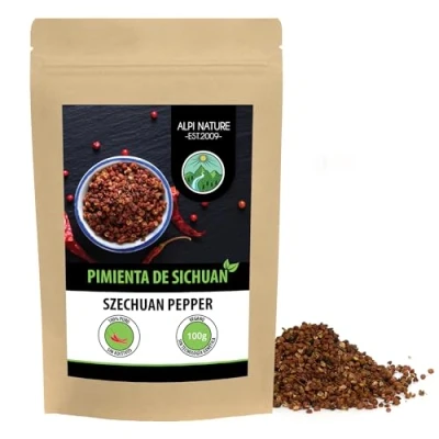 Imagen de pimienta de Sichuan entera (100g), 100% natural, granos sin aditivos, Timut vegana