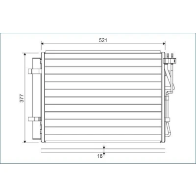 Imagen de VALEO 822624 Condensador con secador Aluminio 377 HYUNDAI: ix20