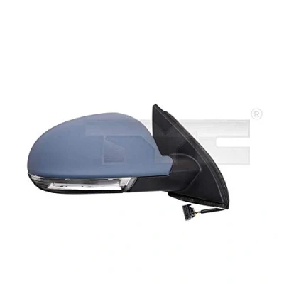 Imagen de Espejo retrovisor Tyc 337 0157 derecha imprimado para ajuste elect. espejo, convexo, calefactable VOLKSWAGEN: Golf 5, 6