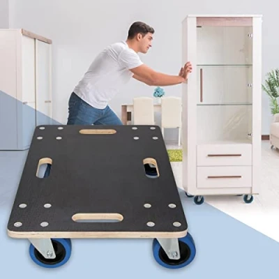 Imagen de ECD Germany Rodillo Transporte de Muebles 40x60cm Carga hasta 800kg Tabla Roller Serigrafía/Ruedas PP Monopatín con 4X Rueda Placa Carretilla Platforma para Mundanzas y Translado Maquinaria